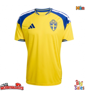Sweden Replica Home Stadium Shirt World Cup 2026 Short Sleeve